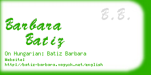 barbara batiz business card